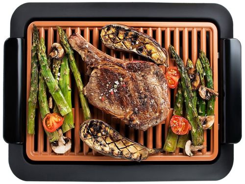 Parrilla sin humo + plancha Smokeless Grill
