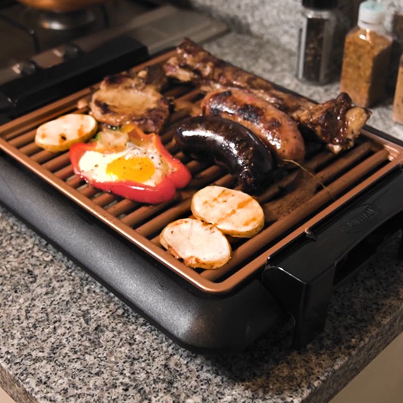 Parrilla Eléctrica con Tecnología Infrarroja 1,660 W Negra Smokeless Grill