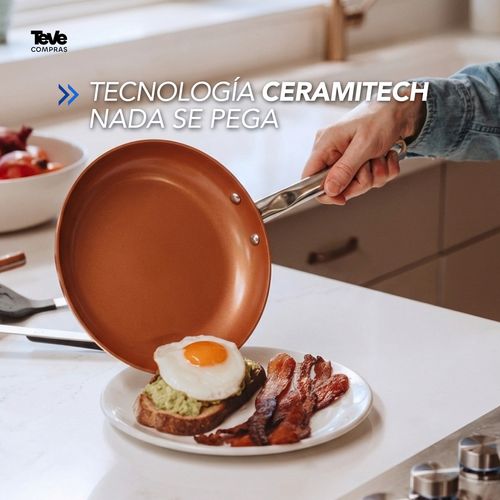 Set de 3 Sartenes Eternity Copper: antiadherentes, resistentes y saludables