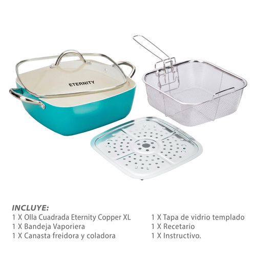 Olla cuadrada XL Eternity Pro - Azul