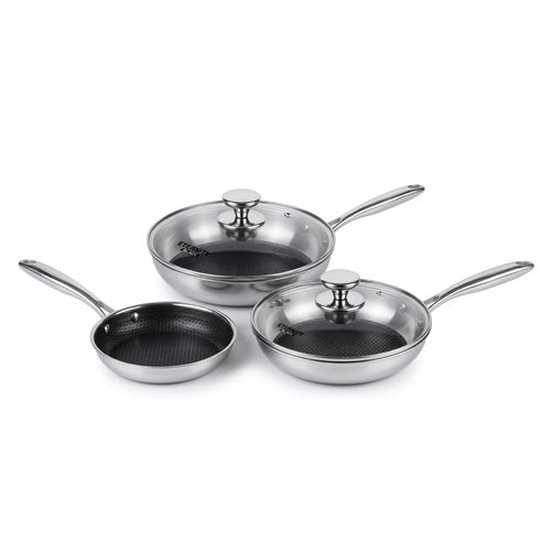 Set de Sartenes de acero inoxidable tricapa indestructible - Eternity Black