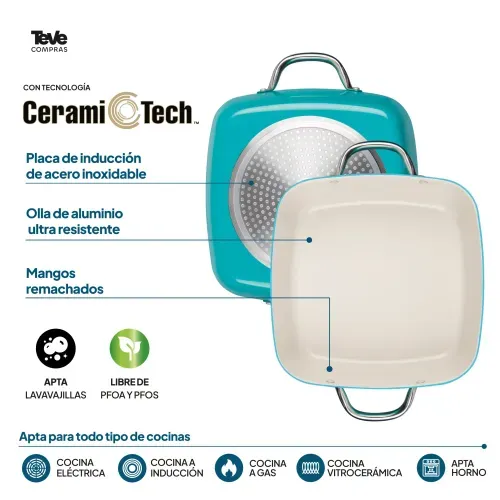 Olla cuadrada XL Eternity Pro - Azul